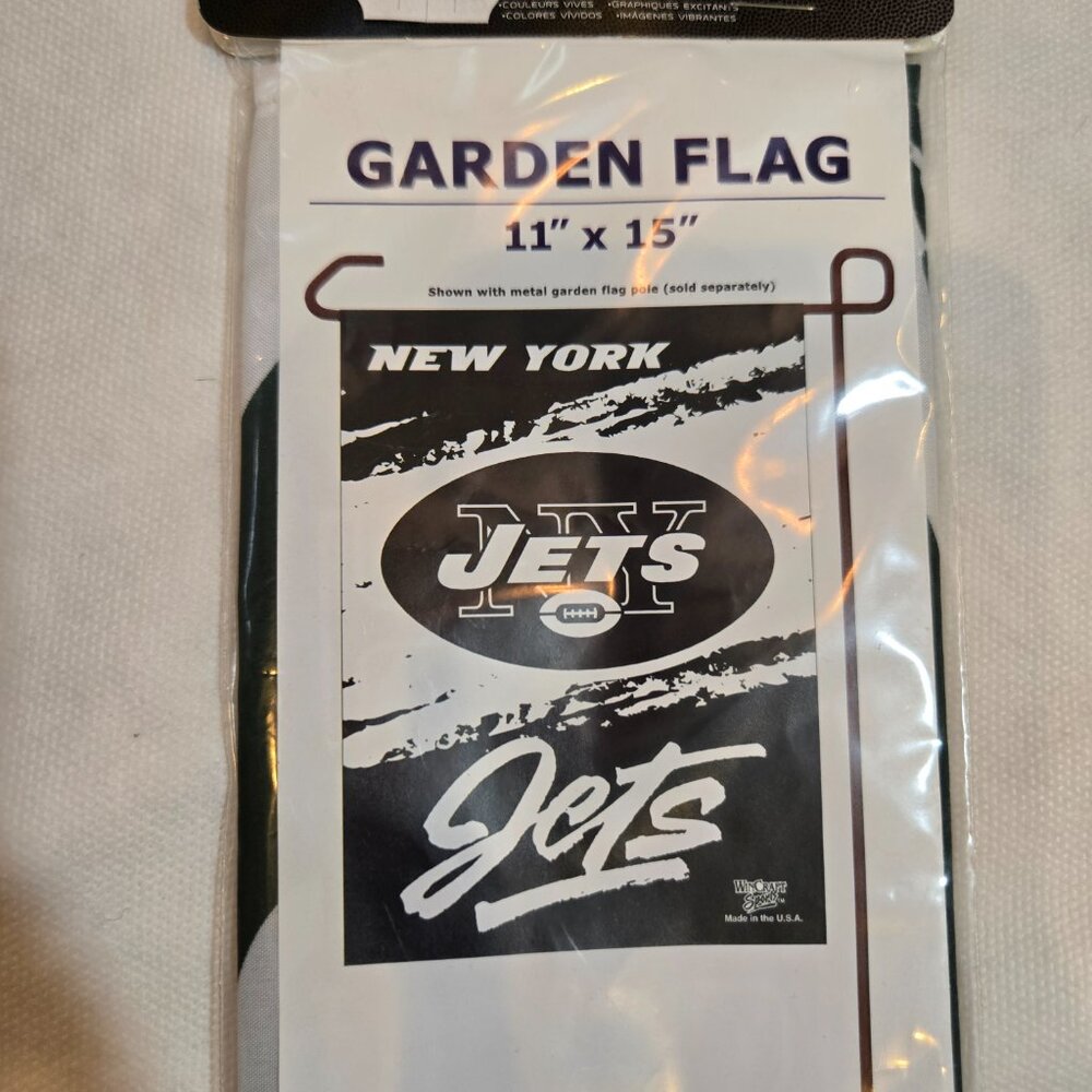 WinCraft New York Jets Garden Flag Indoor Outdoor 11" x 15" Sports Home